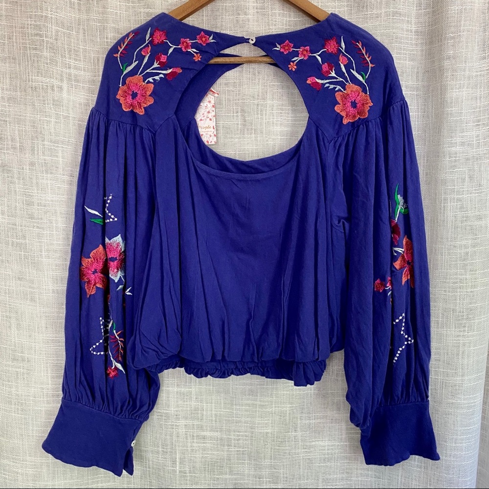 Free People Lita Embroidered Bell Sleeve Top - Picture 3 of 7